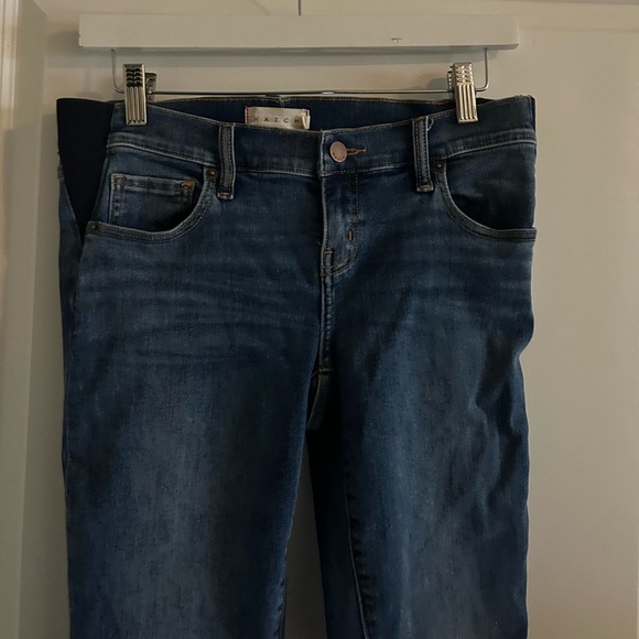 Hatch Collection Under The Bump Slim Maternity Iran in Blue - Picture 7 of 12